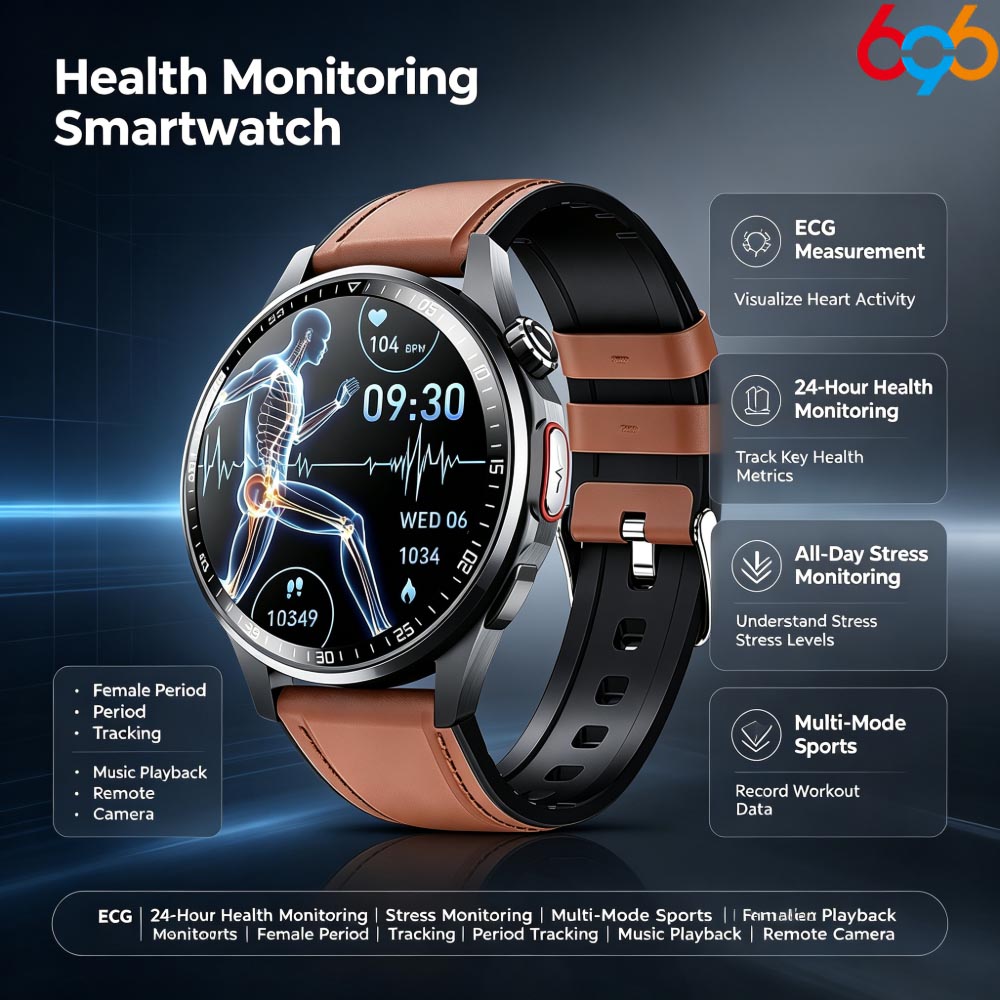 Fall Detection Watch - Smartwatch dla mężczyzn i kobiet, ekran