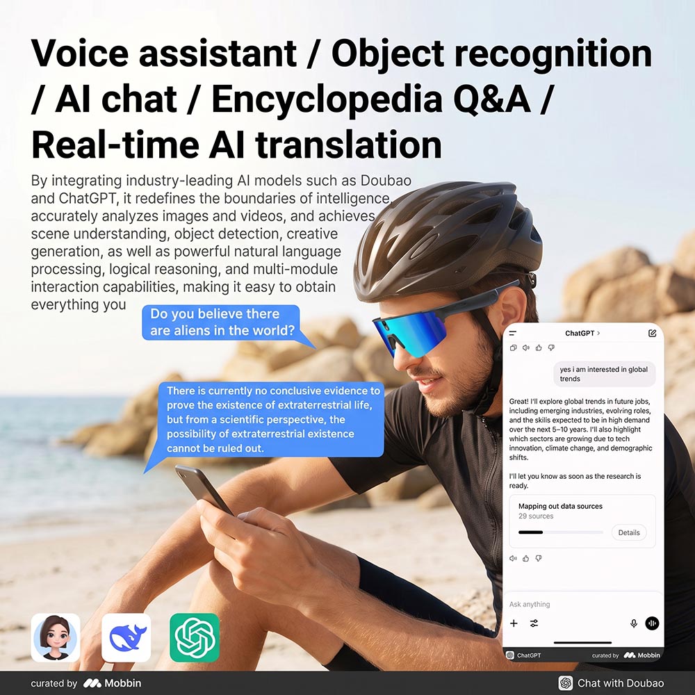 Inteligentne okulary AI z kame – Smart Glasses Lens recenzja i cena